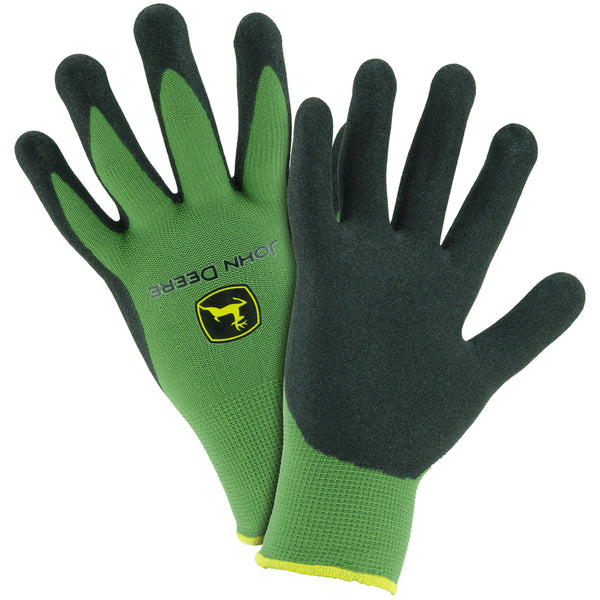 West Chester John Deere Unisex Nitrile Coated Foam Palm Dipped Gloves Black/Green L 1 pair (Pack of 3)
