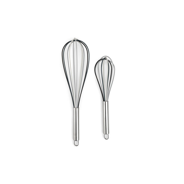 Core Home Gray Silicone/Stainless Steel Whisk Set